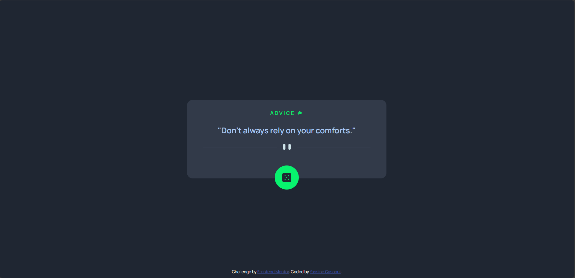advice generator app