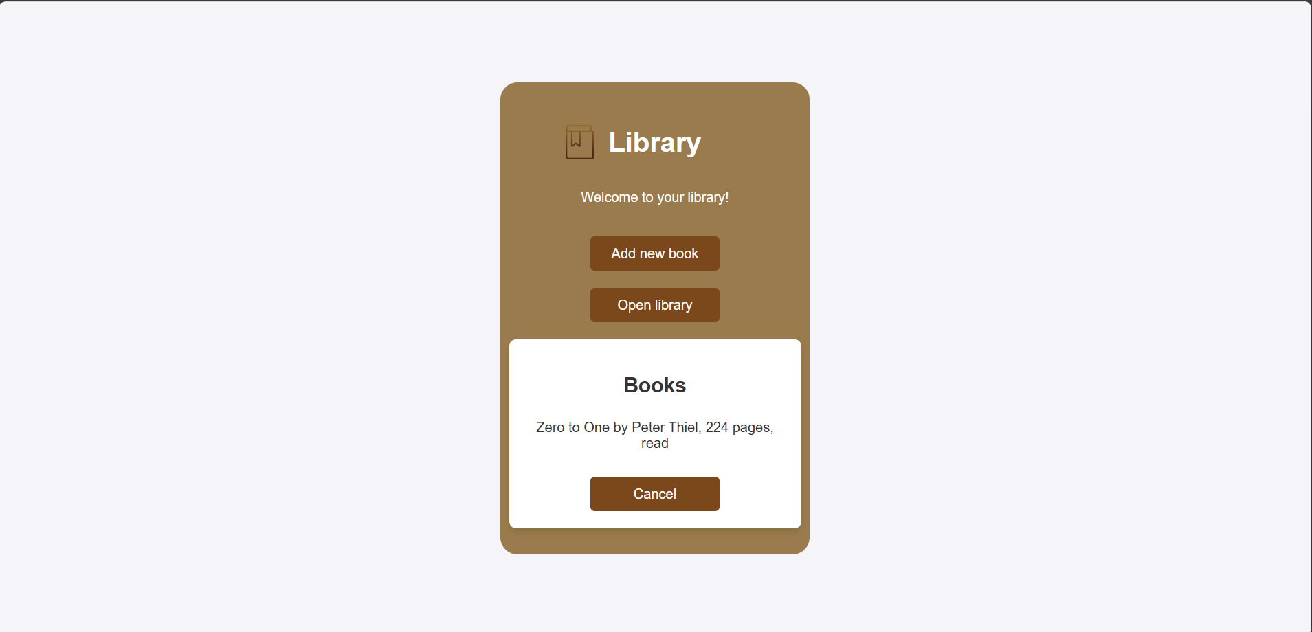 basic library functionality