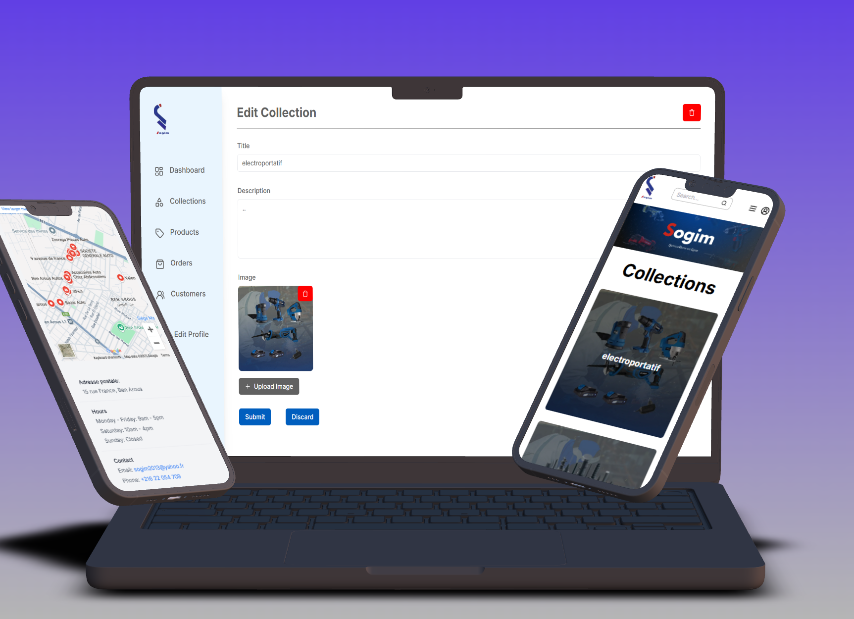 e-commerce admin dashboard